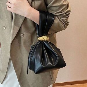 Elegant Black Leather Handbag